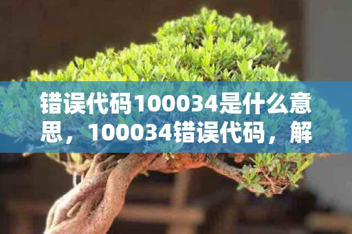 错误代码100034是什么意思,100034错误代码,解锁数字世界的谜题 错误代码100034是什么意思,100034错误代码,解锁数字世界的谜题