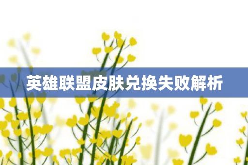 英雄联盟皮肤兑换失败解析图片