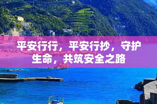 平安行行，平安行抄，守护生命，共筑安全之路