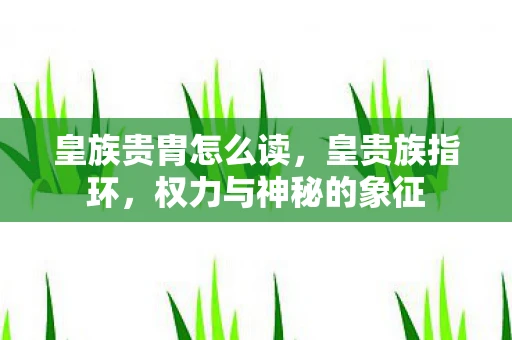 皇族贵胄怎么读，皇贵族指环，权力与神秘的象征