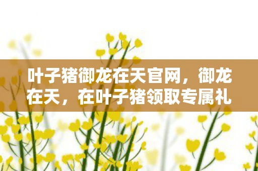 叶子猪御龙在天官网，御龙在天，在叶子猪领取专属礼包，助你称霸九州！