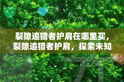 裂隙追猎者护肩在哪里买，裂隙追猎者护肩，探索未知领域的神秘装备