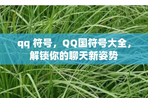 qq 符号，QQ国符号大全，解锁你的聊天新姿势