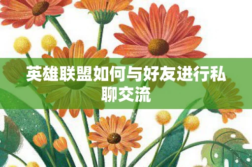 英雄联盟如何与好友进行私聊交流图片