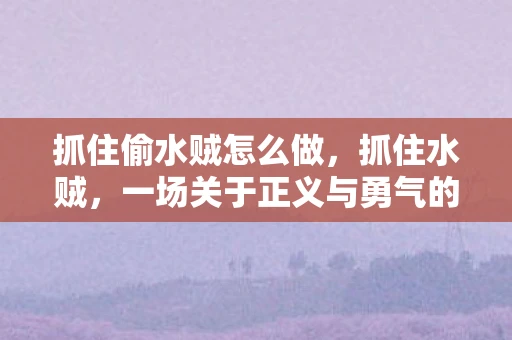 抓住偷水贼怎么做，抓住水贼，一场关于正义与勇气的较量