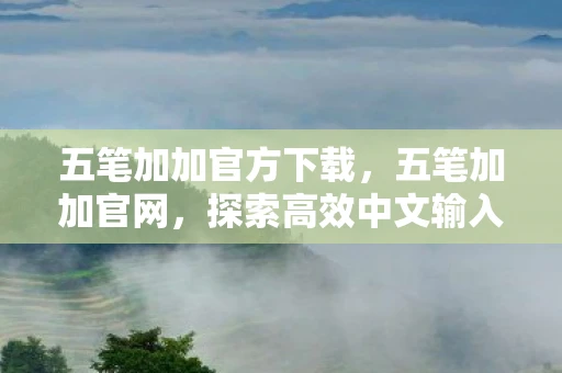 五笔加加官方下载，五笔加加官网，探索高效中文输入的奥秘