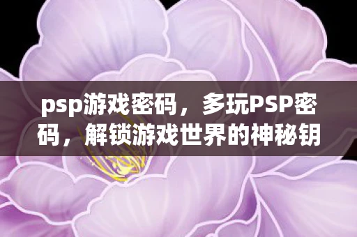 psp游戏密码，多玩PSP密码，解锁游戏世界的神秘钥匙