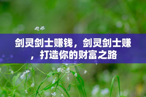 剑灵剑士赚钱,剑灵剑士赚,打造你的财富之路 剑灵剑士赚钱,剑灵剑士赚,打造你的财富之路