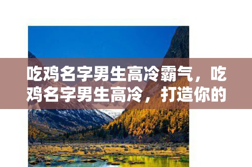 吃鸡名字男生高冷霸气，吃鸡名字男生高冷，打造你的独特游戏形象