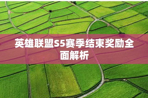 英雄联盟S5赛季结束奖励全面解析图片