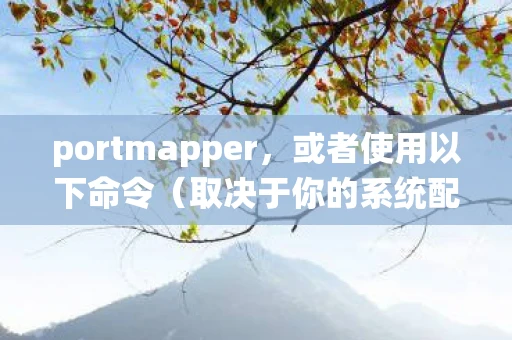portmapper,或者使用以下命令(取决于你的系统配置) portmapper,或者使用以下命令(取决于你的系统配置)