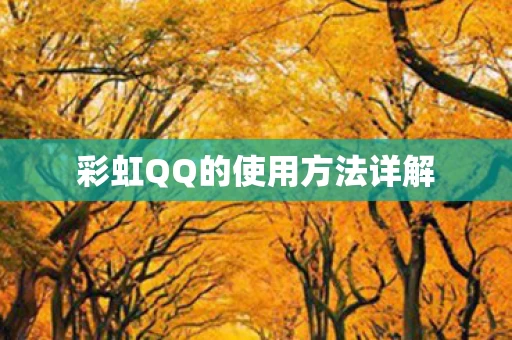 彩虹QQ的使用方法详解图片