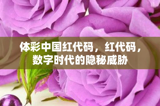 体彩中国红代码，红代码，数字时代的隐秘威胁