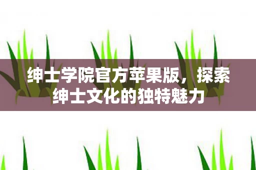 探索绅士文化的独特魅力图片