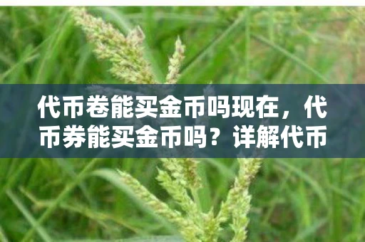 代币卷能买金币吗现在,代币券能买金币吗?详解代币券与金币的兑换规则 代币卷能买金币吗现在,代币券能买金币吗?详解代币券与金币的兑换规则