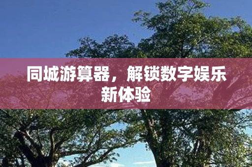 同城游算器,解锁数字娱乐新体验 同城游算器,解锁数字娱乐新体验