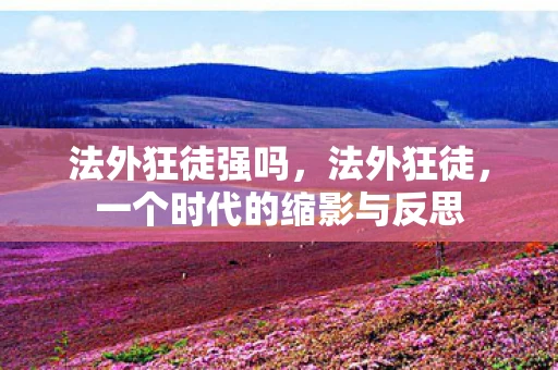 法外狂徒强吗，法外狂徒，一个时代的缩影与反思