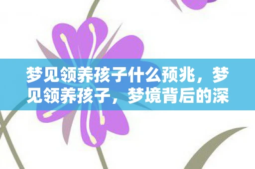 梦见领养孩子什么预兆,梦见领养孩子,梦境背后的深层含义 梦见领养孩子什么预兆,梦见领养孩子,梦境背后的深层含义