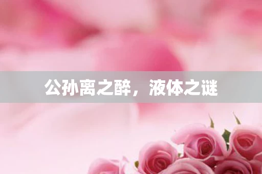 公孙离之醉图片