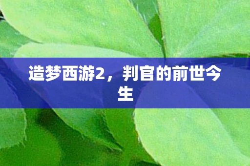 造梦西游2,判官的前世今生 造梦西游2,判官的前世今生