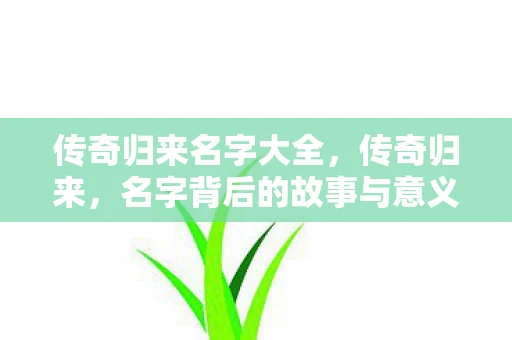 传奇归来名字大全,传奇归来,名字背后的故事与意义 传奇归来名字大全,传奇归来,名字背后的故事与意义