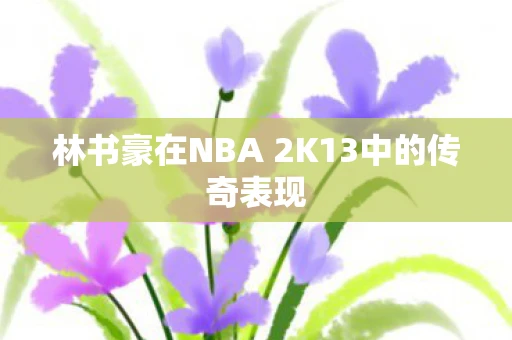 林书豪在NBA 2K13中的传奇表现