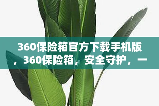 360保险箱官方下载手机版，360保险箱，安全守护，一键下载