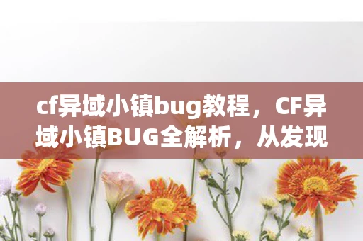 cf异域小镇bug教程，CF异域小镇BUG全解析，从发现到应对的全方位指南