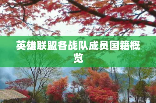 英雄联盟各战队成员国籍概览图片