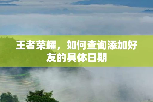 如何查询添加好友的具体日期图片