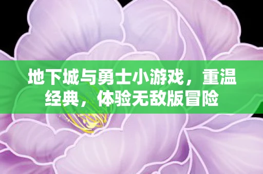地下城与勇士小游戏，重温经典，体验无敌版冒险