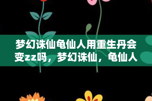 梦幻诛仙龟仙人用重生丹会变zz吗，梦幻诛仙，龟仙人的传奇故事
