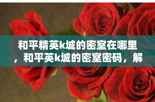 和平精英k城的密室在哪里，和平英k城的密室密码，解锁历史与文化的神秘之门