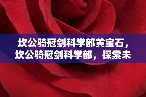 坎公骑冠剑科学部黄宝石，坎公骑冠剑科学部，探索未知，挑战极限