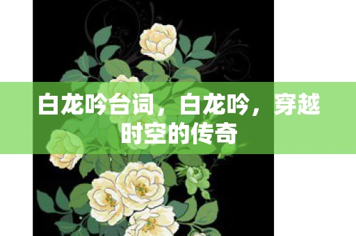 白龙吟台词，白龙吟，穿越时空的传奇