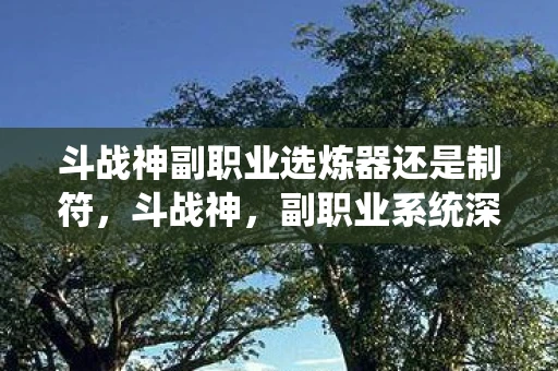 斗战神副职业选炼器还是制符，斗战神，副职业系统深度解析