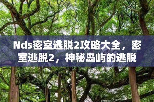 Nds密室逃脱2攻略大全，密室逃脱2，神秘岛屿的逃脱攻略