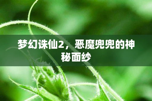 梦幻诛仙2，恶魔兜兜的神秘面纱