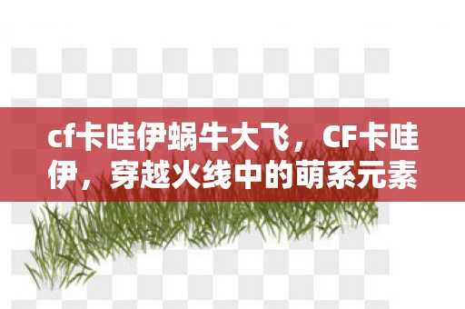 cf卡哇伊蜗牛大飞，CF卡哇伊，穿越火线中的萌系元素
