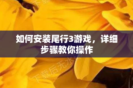 如何安装尾行3游戏图片