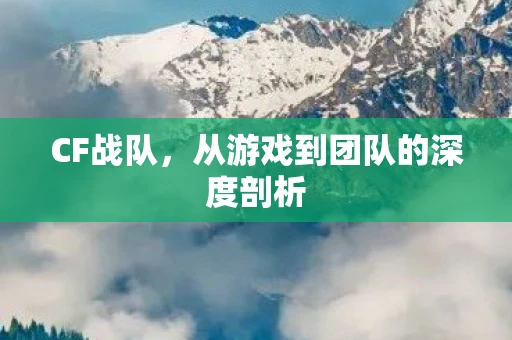 CF战队，从游戏到团队的深度剖析
