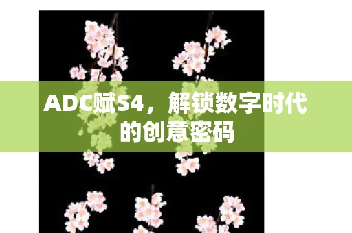 ADC赋S4，解锁数字时代的创意密码