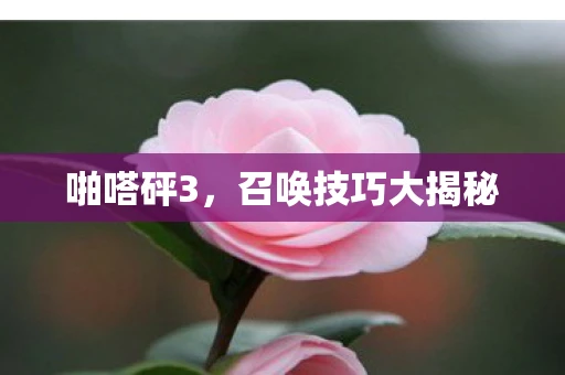 啪嗒砰3，召唤技巧大揭秘