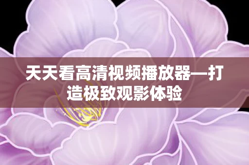 天天看高清视频播放器图片