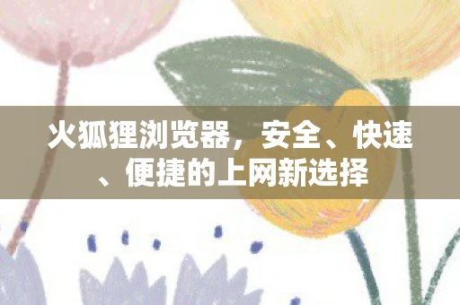 火狐狸浏览器，安全、快速、便捷的上网新选择