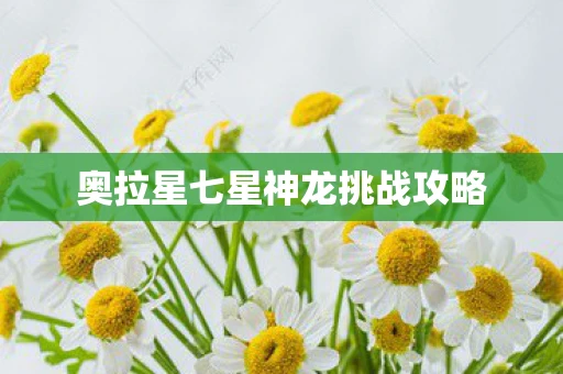奥拉星七星神龙挑战攻略