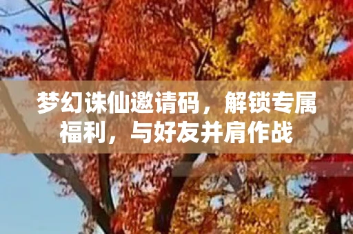 梦幻诛仙邀请码，解锁专属福利，与好友并肩作战
