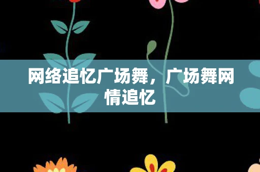 网络追忆广场舞，广场舞网情追忆