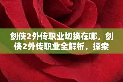 剑侠2外传职业切换在哪，剑侠2外传职业全解析，探索未知，挑战极限