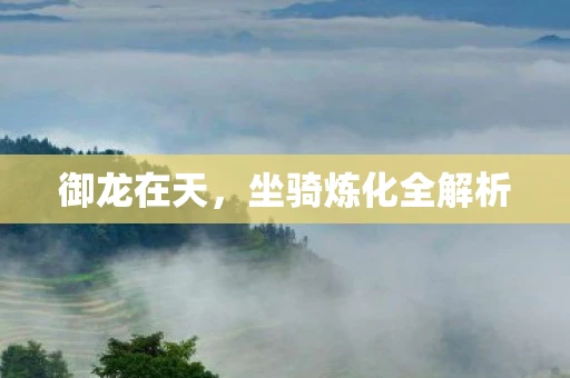 御龙在天，坐骑炼化全解析